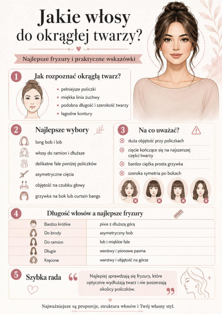 Jakie włosy do okrągłej twarzy