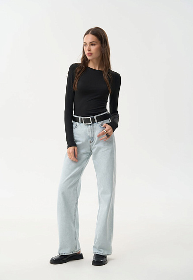 Dżinsy palazzo w kolorze niebieskim - 7001