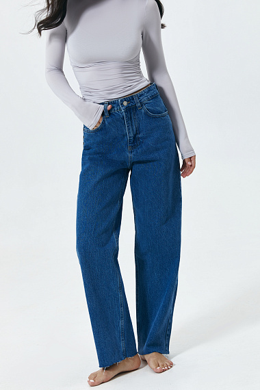 Dżinsy STRAIGHT w kolorze blue - 7031