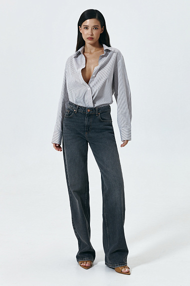 Dżinsy STRAIGHT w kolorze grey - 7030